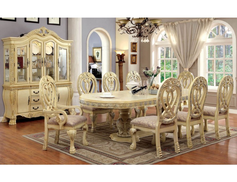 Majesta Antique White Dining Set